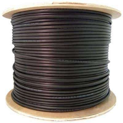 305m Roll, Black, Solid Copper, UV protected, SF/TP, CAT6 Cable (Outdoor Use)