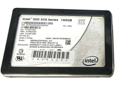 Intel SSD 320 160GB Intel, 2.5" MLC, SSD