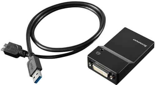 Lenovo USB 3.0 to DVI/VGA Monitor Adapter, Retail Box, Limited Lifetime Warranty