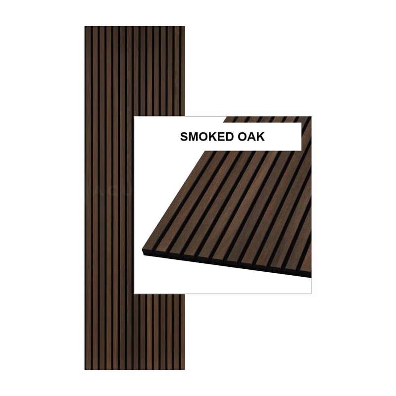 Smoked Oak Slatted Wall Panel 600 X 2400mm