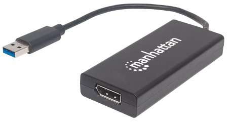 Manhattan (152327) SuperSpeed USB 3.0 to DisplayPort Adapter - Converts USB 3.0 A to DisplayPort ...