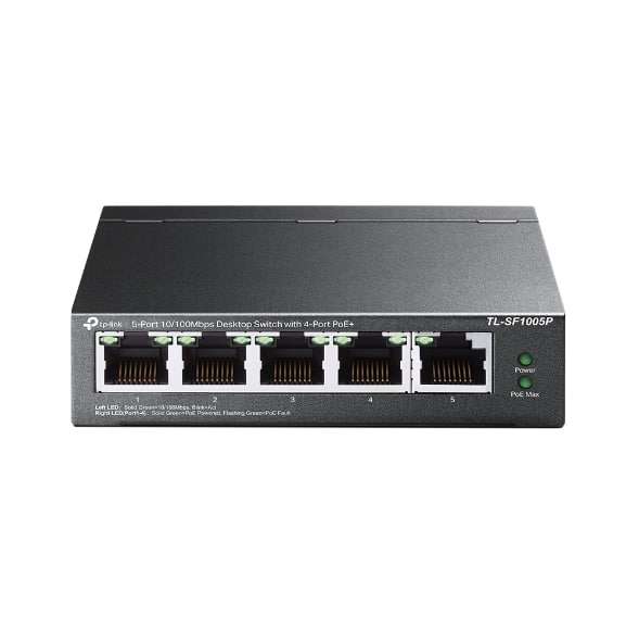 TP-Link 5-Port 10/100Mbps Desktop Switch with 4-Port PoE, Retail Box,