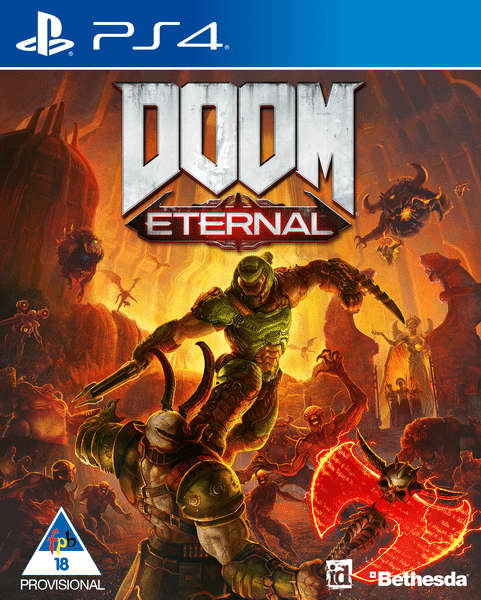 PlayStation 4 Game - Doom Eternal, Retail Box, No Warranty on Software