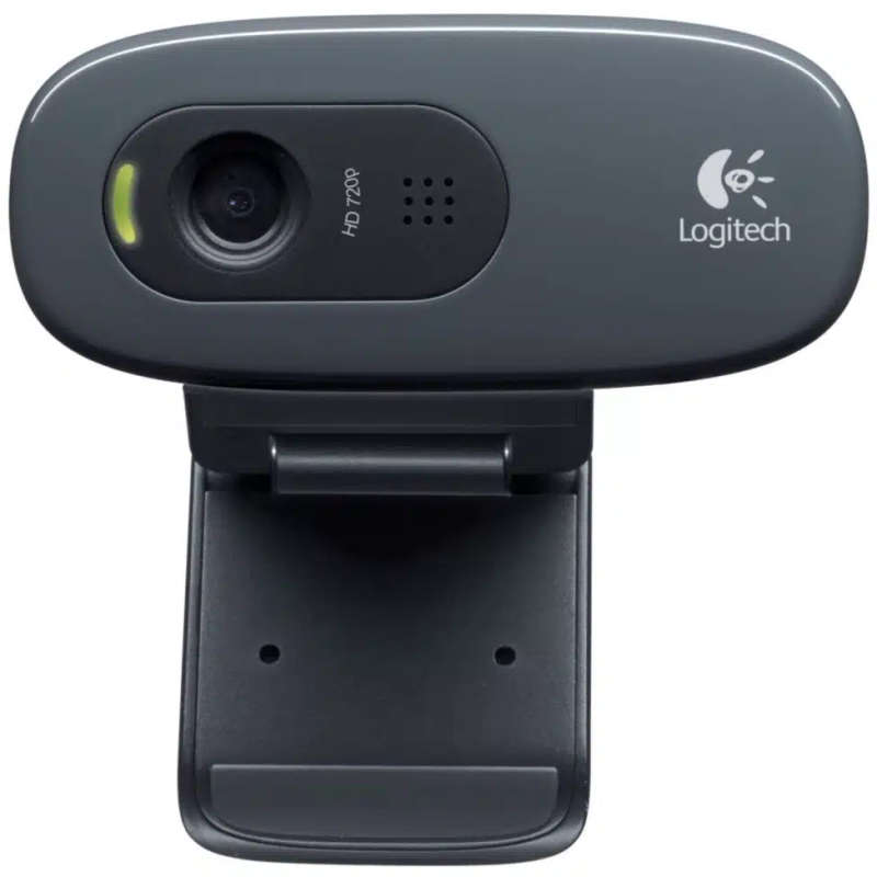 Logitech Webcam C270 HD Still 3MP HD Video Built in Mic Auto focus Gre