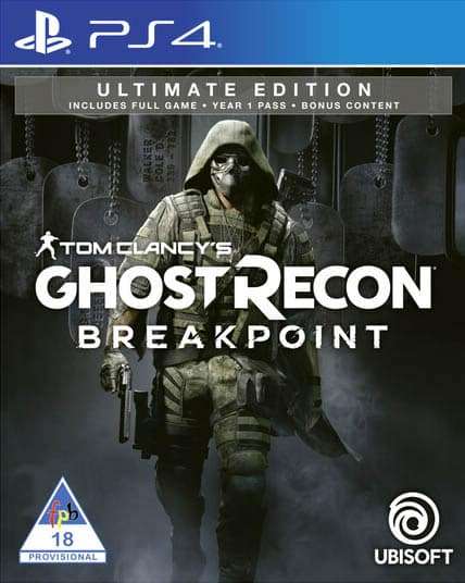 PlayStation 4 Game Tom Clancy Ghost Recon Breakpoint Ultimate Edition, Retail Box, No Warranty on...