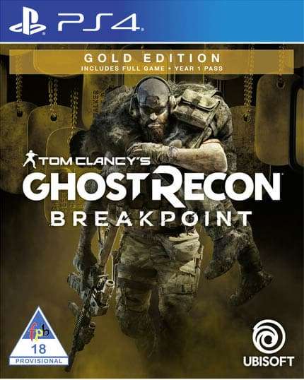 PlayStation 4 Game - Tom Clancy Ghost Recon Breakpoint Gold Edition Retail Box, No Warranty on So...