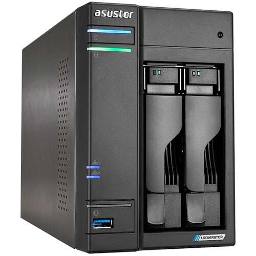 Asustor Lockerstor 2 2 Bay NAS No Hard Drive - Intel Celeron J4125 64-bit Quad Core 2.0GHz (with ...