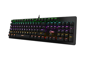 KWG Draco E1 Mechanical Neon Light Keyboard - Neon Light Spectrum 7 Certified Mechanical Switches...