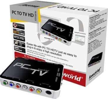 Kworld PC to TV Converter:Support video system NTSC / PAL,Support Video Out 480P / 720P / 1080i, ...