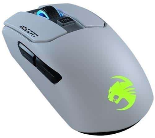 Roccat Kain 202 AIMO White Wireless Optical 16000 dpi Titan-Click RGB Gaming Mouse, Retail Box , ...
