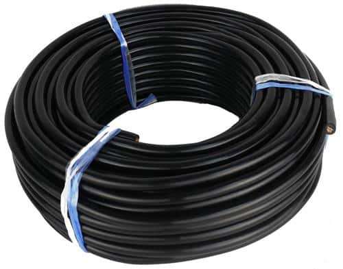 Solarix 16mm2 Battery Power Cable 50 Metre Roll Black-Please Note 16mm2 area is equal to 9.1mm di...