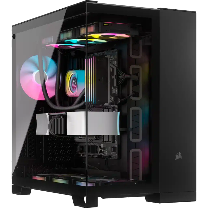 Corsair iCUE LINK 6500X RGB Mid-Tower Dual Chamber PC Case; Black.