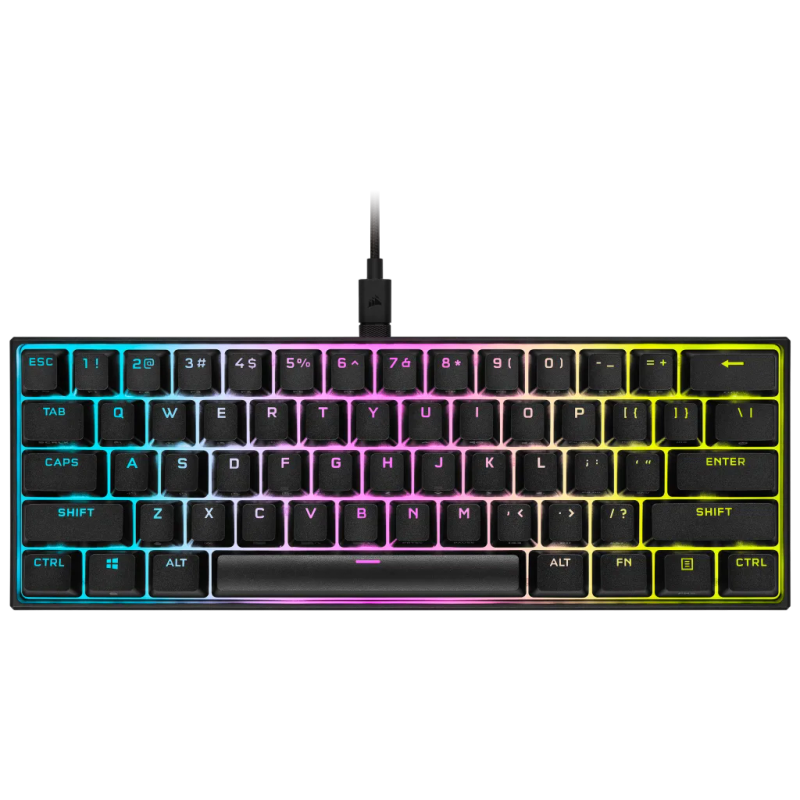 Corsair K65 Mini RGB 60%; Cherry MX speed mechanical switches