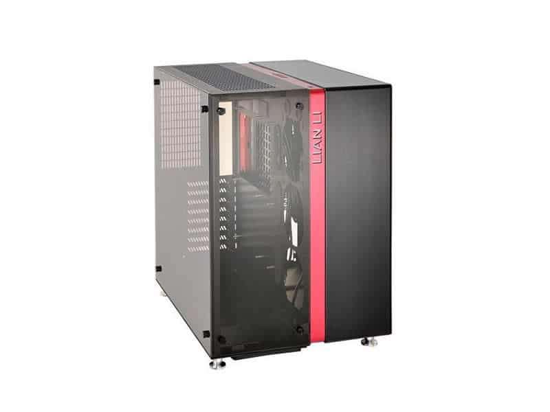 Lian-Li PC-O9WRX ATX Cube Tempered Glass Gaming Case - Black &amp; Red