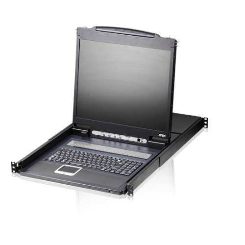 Aten 8P PS/2-USB VGA 19'' LCD KVM Switch W/(USA KB/SPKB)/W/(US/EU) COR