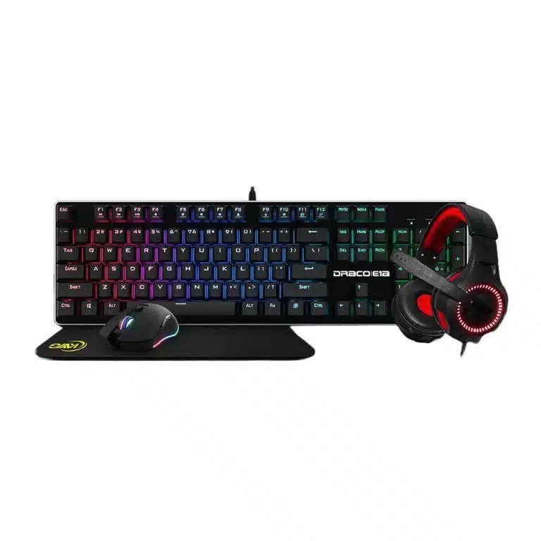 KWG Draco E1A 4-In-1 Combo| Keyboard, Mouse, Headset, Mouse Pad