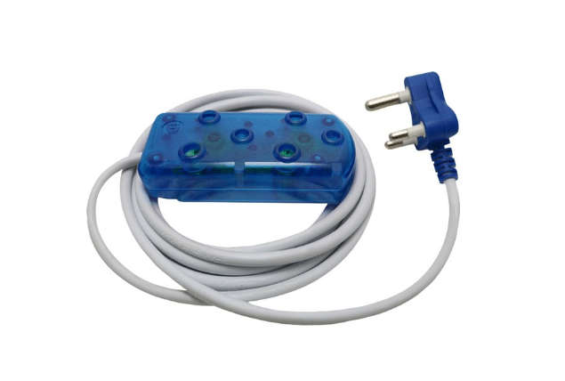 Ellies 2 Way Light Duty Coloured Extension Lead -5M