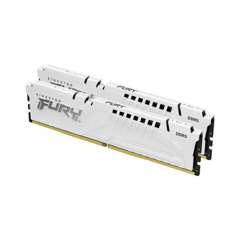 Kingston KF560C36BWEK2-64 Fury Beast 64GB (2x32GB) DDR5-6000 CL36 Kit - 1.35V AMD Expo White Memory