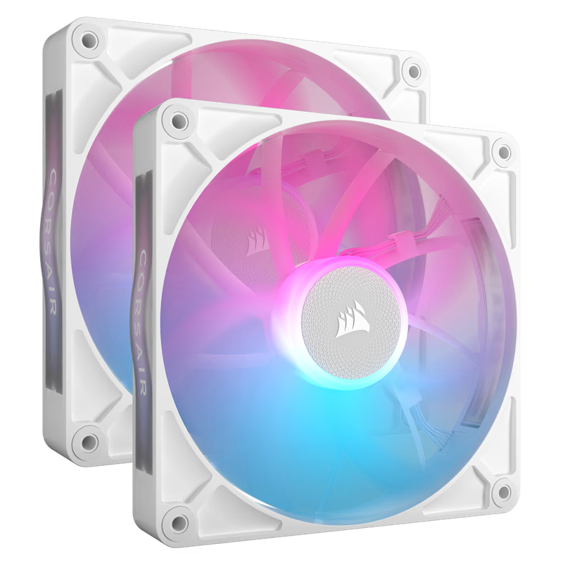 Corsair RX Series; iCUE LINK RX140; 140mm Fan; Dual Pack - White.