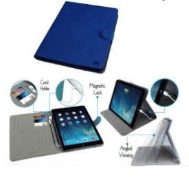 Promate Dash-Air Protective Leather Case with In-Built 8000 mAh Back-up battery-DarkBlue, Retail ...