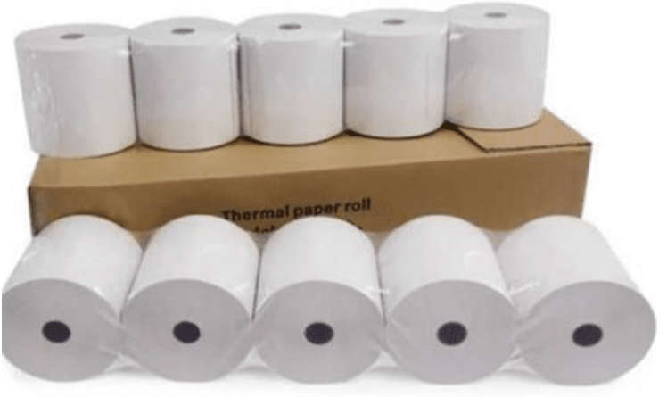 Postron Standard Thermal 80mm X 83mm Paper Roll  Colour White , 50 Rolls Per Box, Standard 65gsm ...