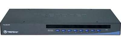 TrendNet 8 Port Stackable Rack Mount KVM Switch with On Screen Display 1 year Limited Warranty