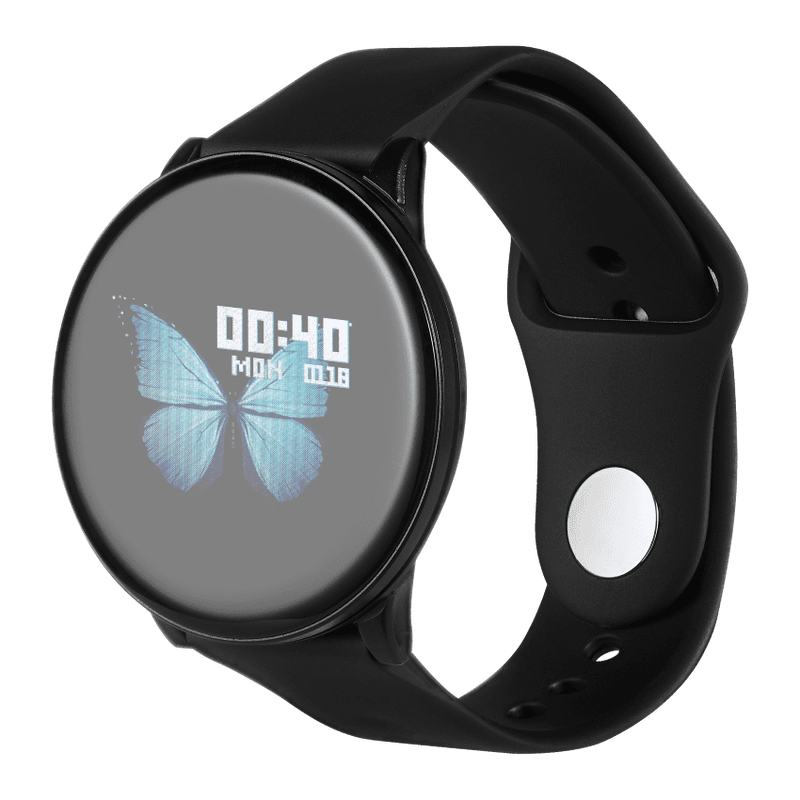 Amplify Compete series fitness watch round face - black