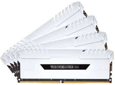 Corsair Vengeance RGB 32GB (4 x 8GB) DDR4 DRAM 3000MHz C15 Memory Kit  White