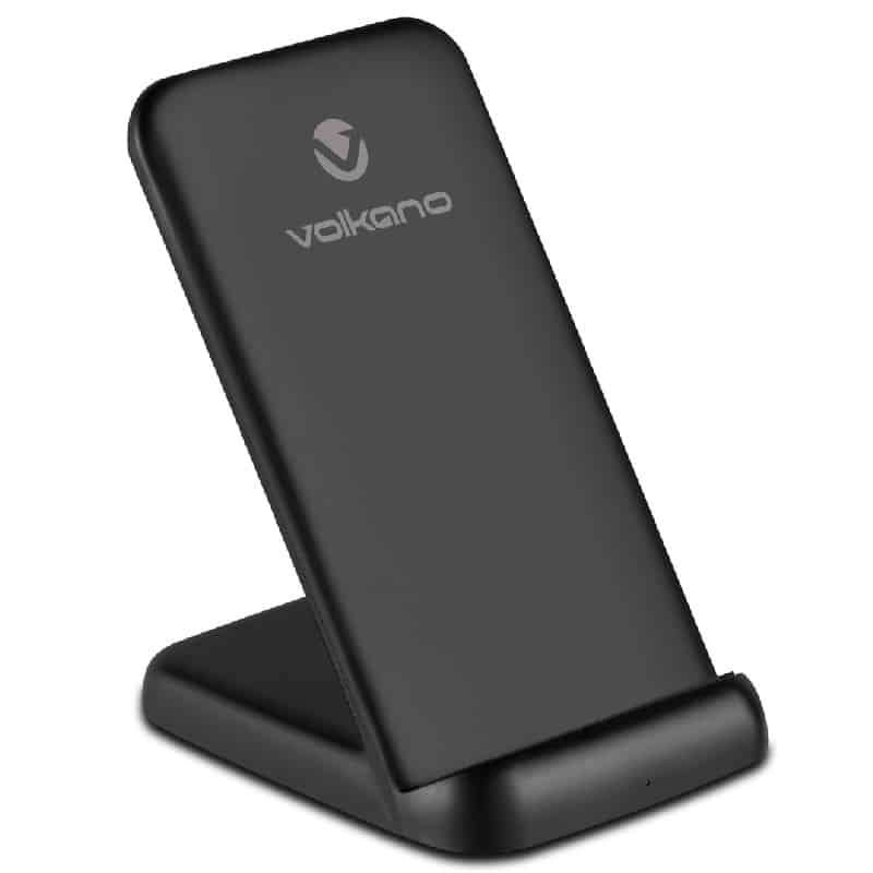 Volkano Pylon series upright fast wireless charger - black