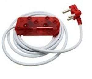 Ellies 2 Way Light Duty Coloured Extension Lead -5M