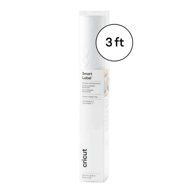 Smart Label Writable Vinyl  Permanent, White (3 ft)