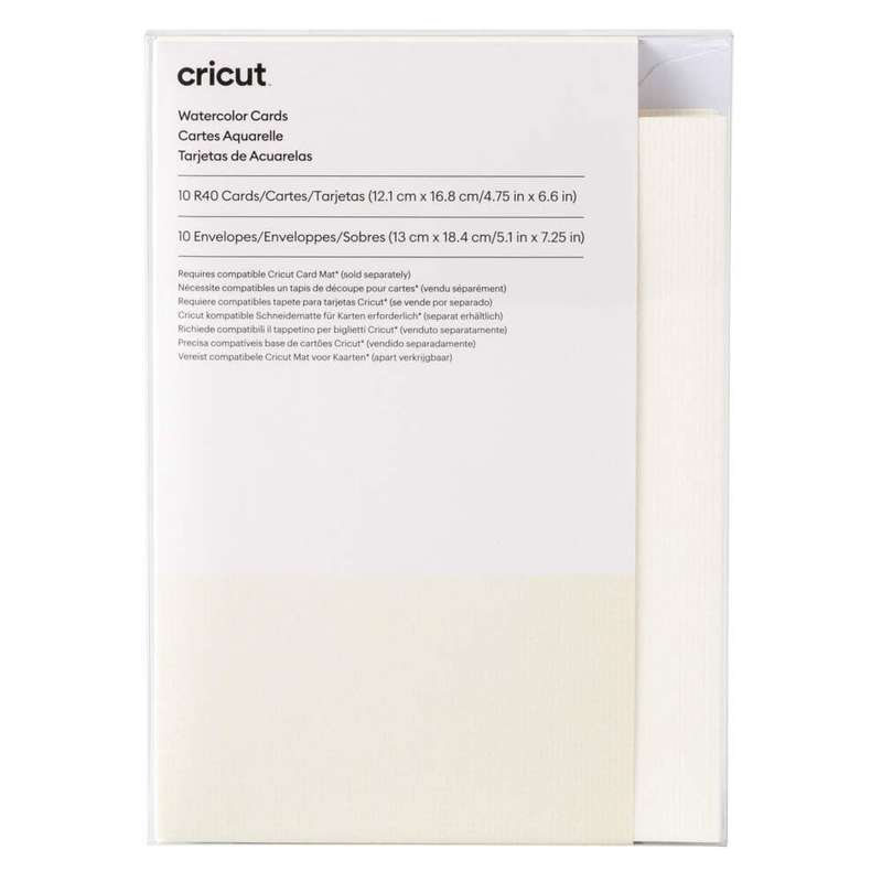 Cricut Watercolor Cards White 10 Pack 12.1 cm x 16.8 cm