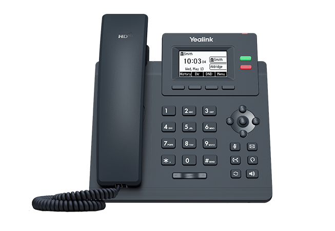 Yealink Classic IP Phone, 2 SIP accounts 2x RJ45, HD Voice, PoE, No PSU