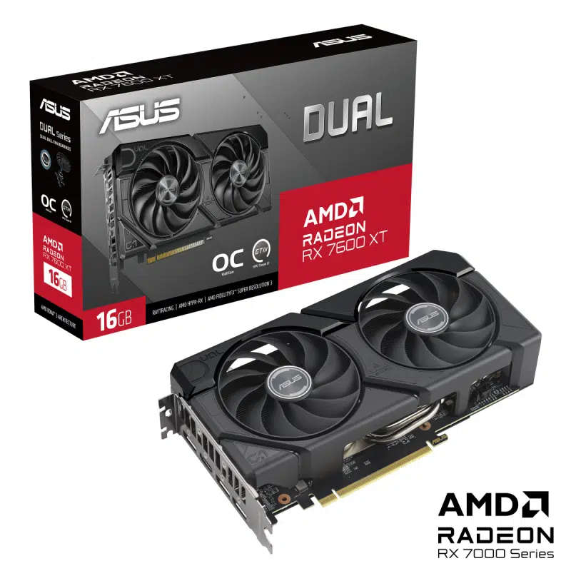 Asus Dual Radeon RX 7600 XT OC Edition 16GB GDDR6