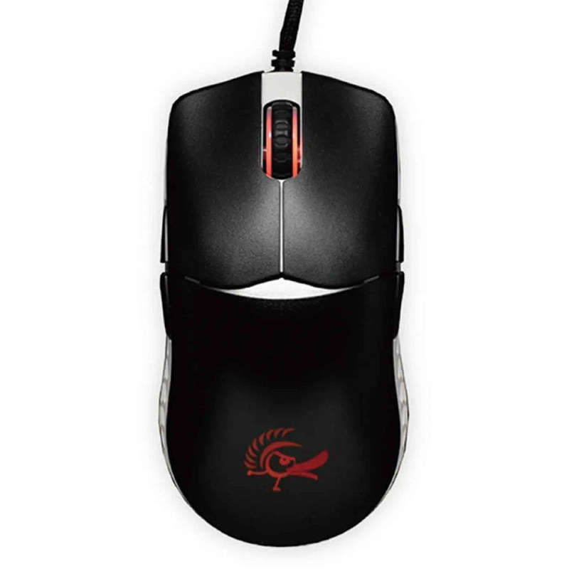 Ducky Mouse Feather Black and White - Omron D2FC-F-K 60M switches.