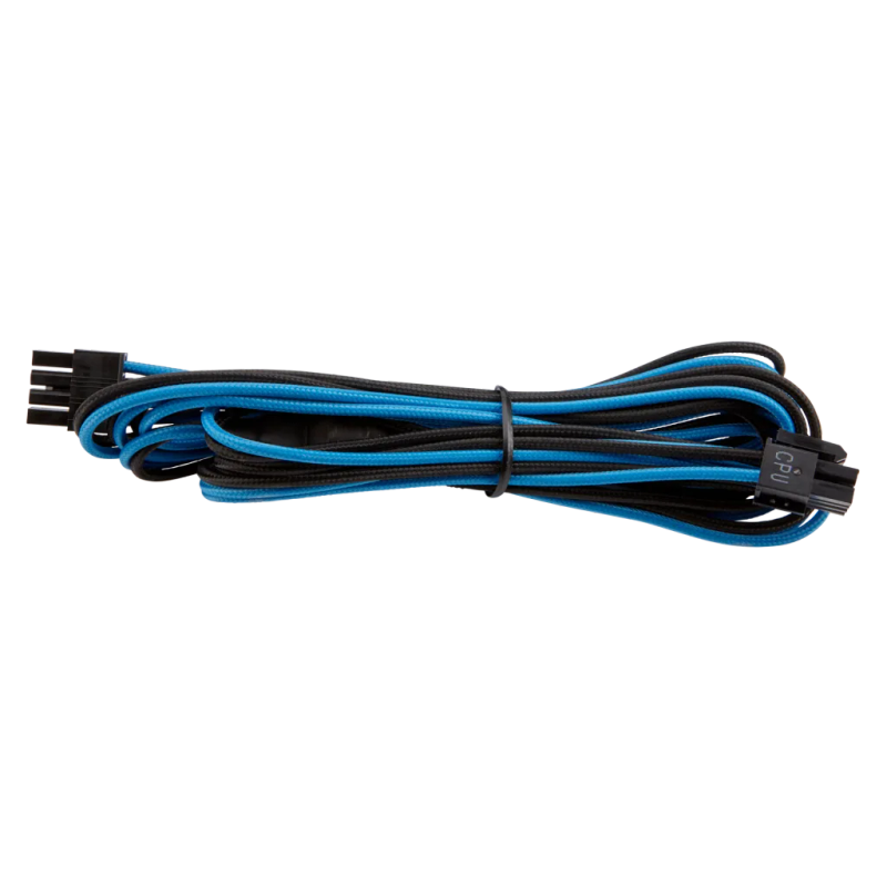 Corsair - Premium Individually Sleeved Flexible Paracorded Modular Cable Starter Kit - Blue/Black