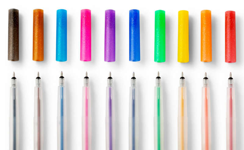 Cricut Glitter Gel Rainbow Pen Set 10ct; 10 Glitter Gel Pens (0.8 mm) in Red; Orange; Yellow; Gre...