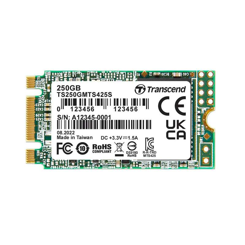 Transcend 250GB MTS425S M.2 SATA 3 2242 SSD - Cacheless TLC