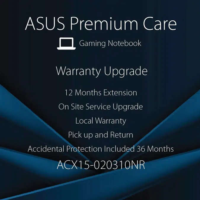 Asus ROG Warranty Upgrade 12-months On Site with 36-months Accidental Protection
