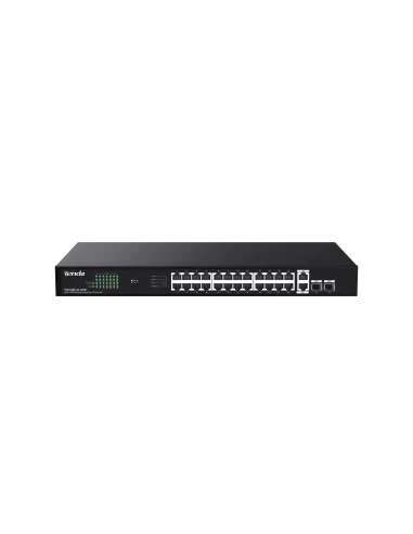Tenda 24 Gigabit PoE ports, 2 uplink Gigabit RJ45 ports, 2 SFP ports |