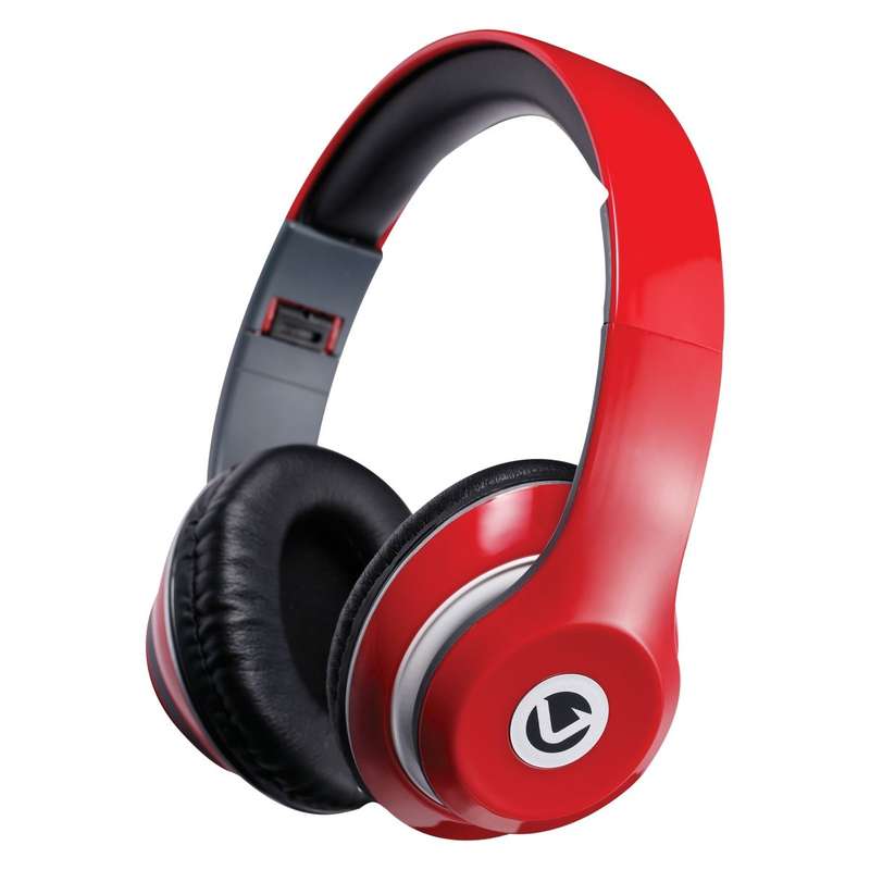 Volkano Wired Aux Headphones with Mic - Falcon Series - Red