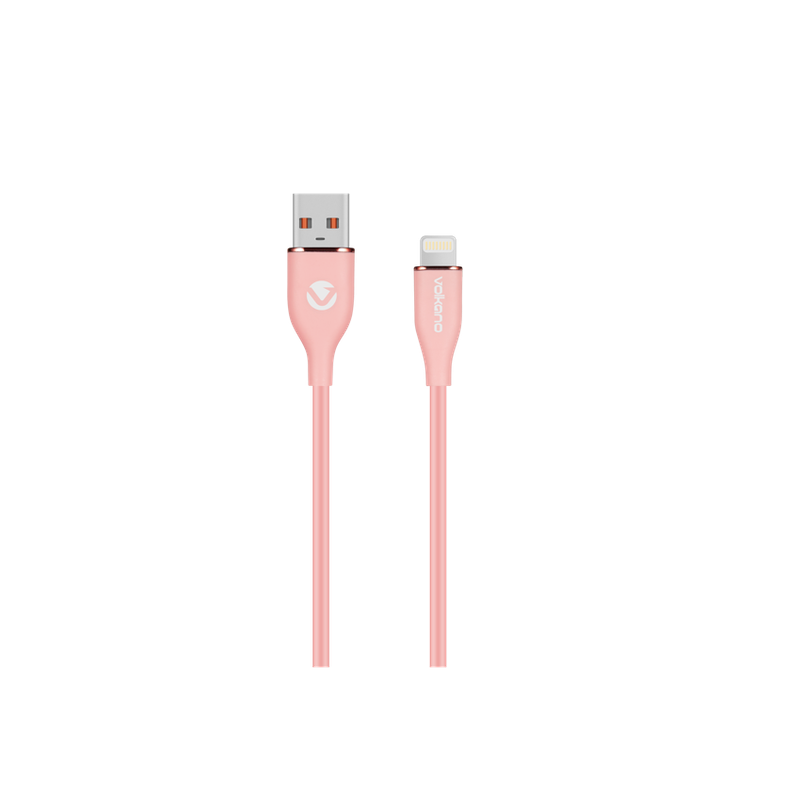 Volkano Flexi Series USB to MFI Lightning 1.5M 27W- Pink