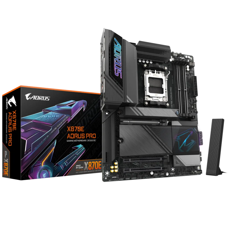 Gigabyte X870E AORUS PRO WIFI 7 AMD X870E Ryzen Socket AM5 ATX Desktop Motherboard