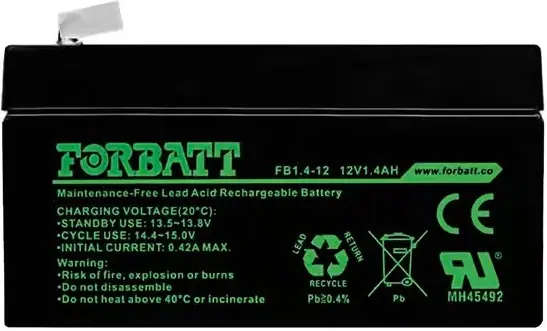 Battery - 1.4A/H Rechargable 12V (Forbatt)