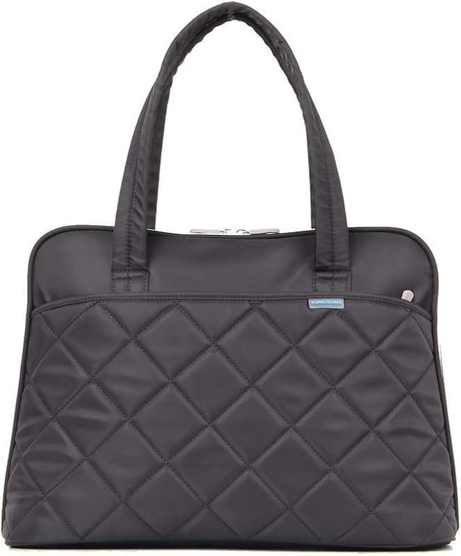 Kingsons 15.6" black shoulder laptop bag - Ladies in fashion