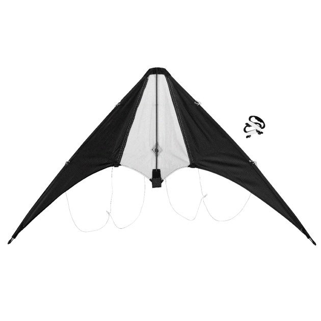 Quest Stitching Delta Stunt 110cm Kite Black