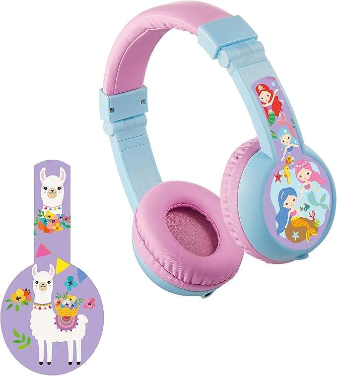 Volkano Sidekick Series Wired Kiddies Headphones with Share Port - Lavender &amp; Pink
