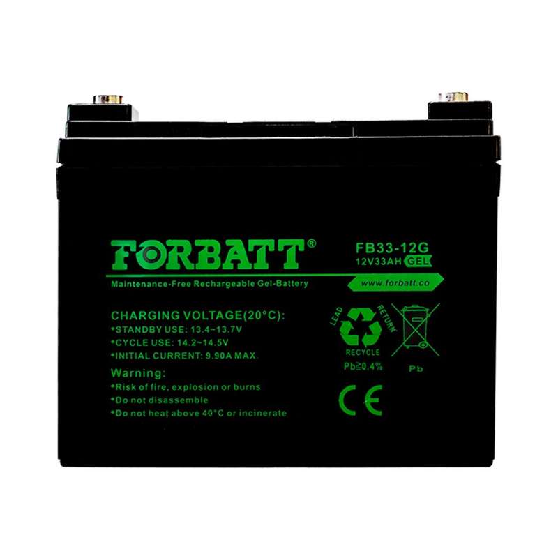 Battery - 33A/H Rechargable 12V Gel (Forbatt)