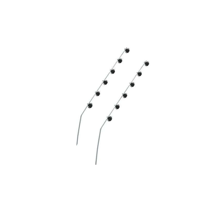 Flat Bar 5 wire Angled Black P/coated Bracket
