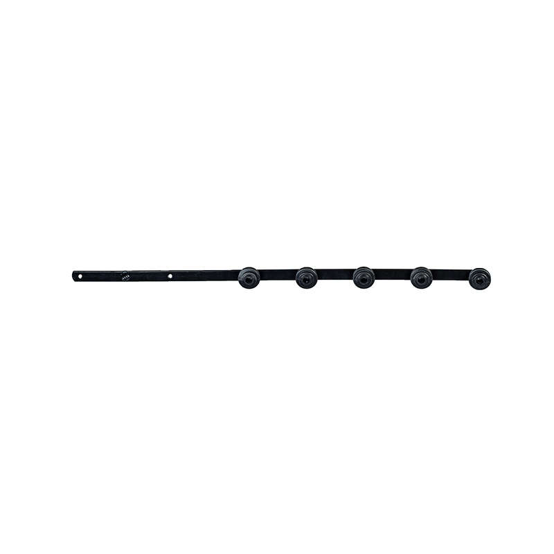 Flat Bar 5 wire Straight Black P/coated Bracket